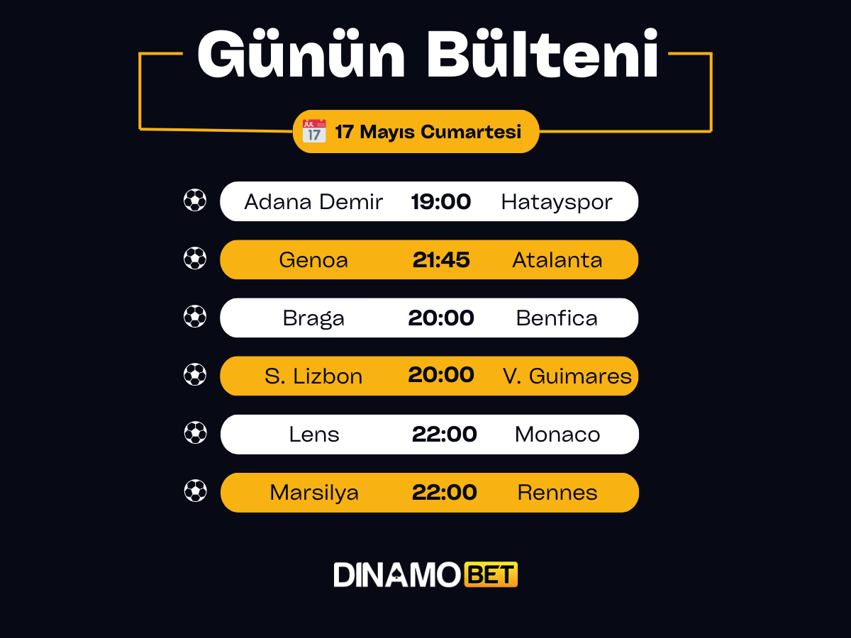 17 Mayıs Cumartesi Günün Bülteni